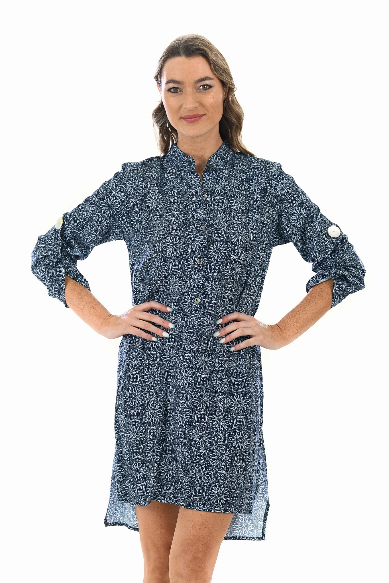 Day Tripper Dress / Indigo Medallion Fashion Daily
