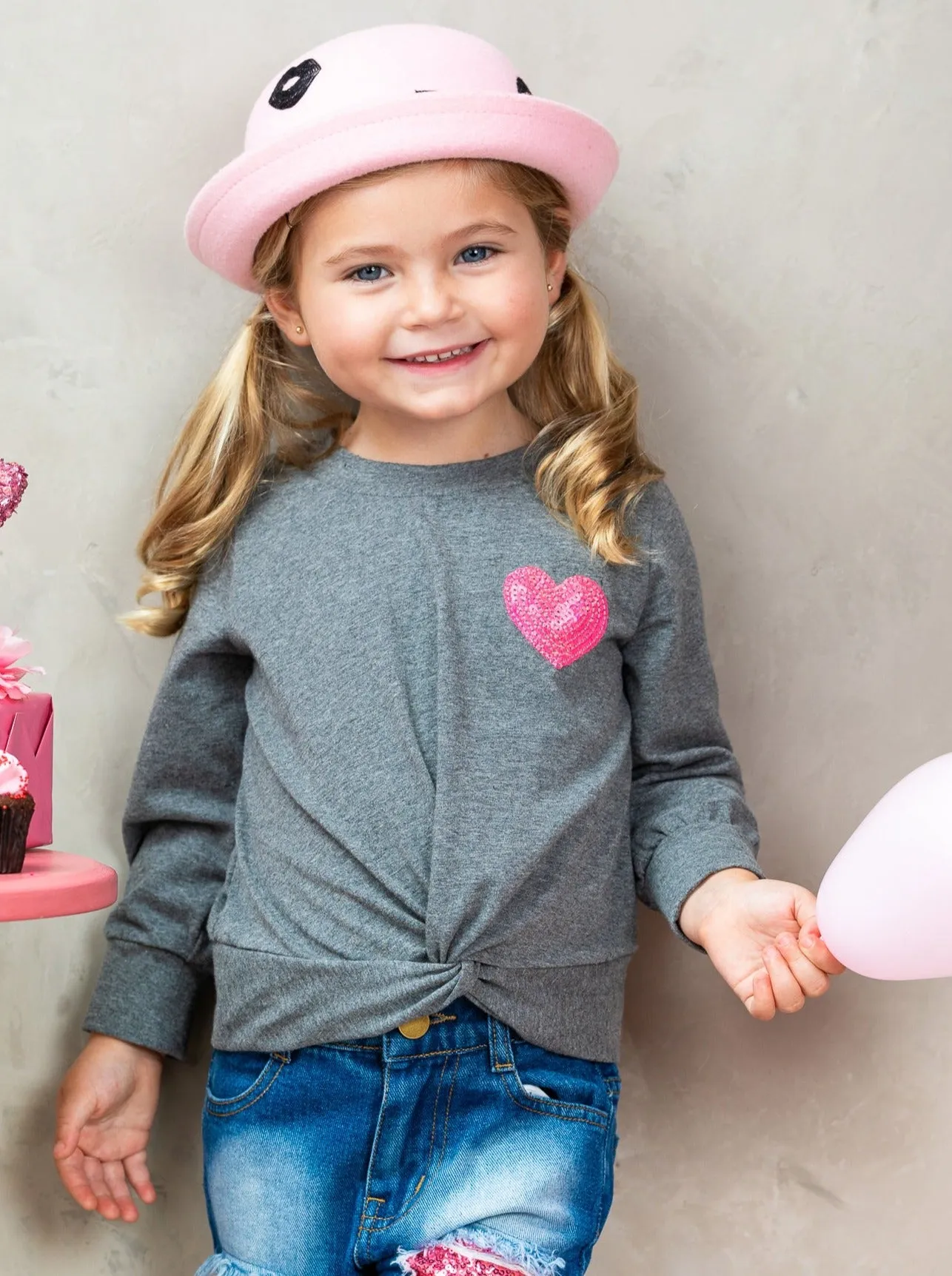 Dazzle My Heart Patched Jeans Set