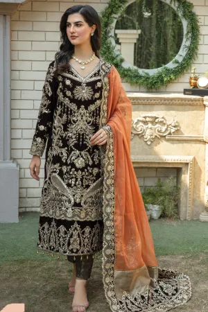 De Velour by Imrozia Unstitched 3 Piece Embroidered Velvet Collection'2022-IV-16-Evelyn
