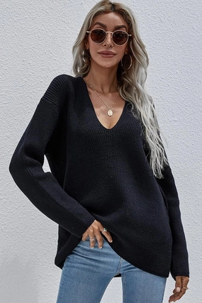 NoSlipSurface Stretchable Blend DEEP V NECK TOPS
