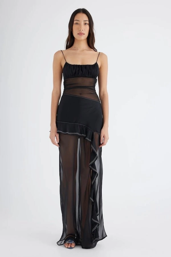 Delilah Maxi Dress Black vacation look Art Soul