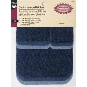 Denim Iron-On Patches Pack of 12 S-55282