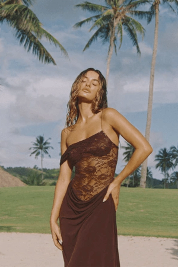 Sloane Dress Espresso Dreamy Look