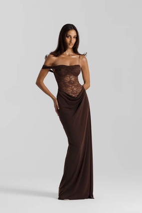 Sloane Dress Espresso Timeless fitted silhouette