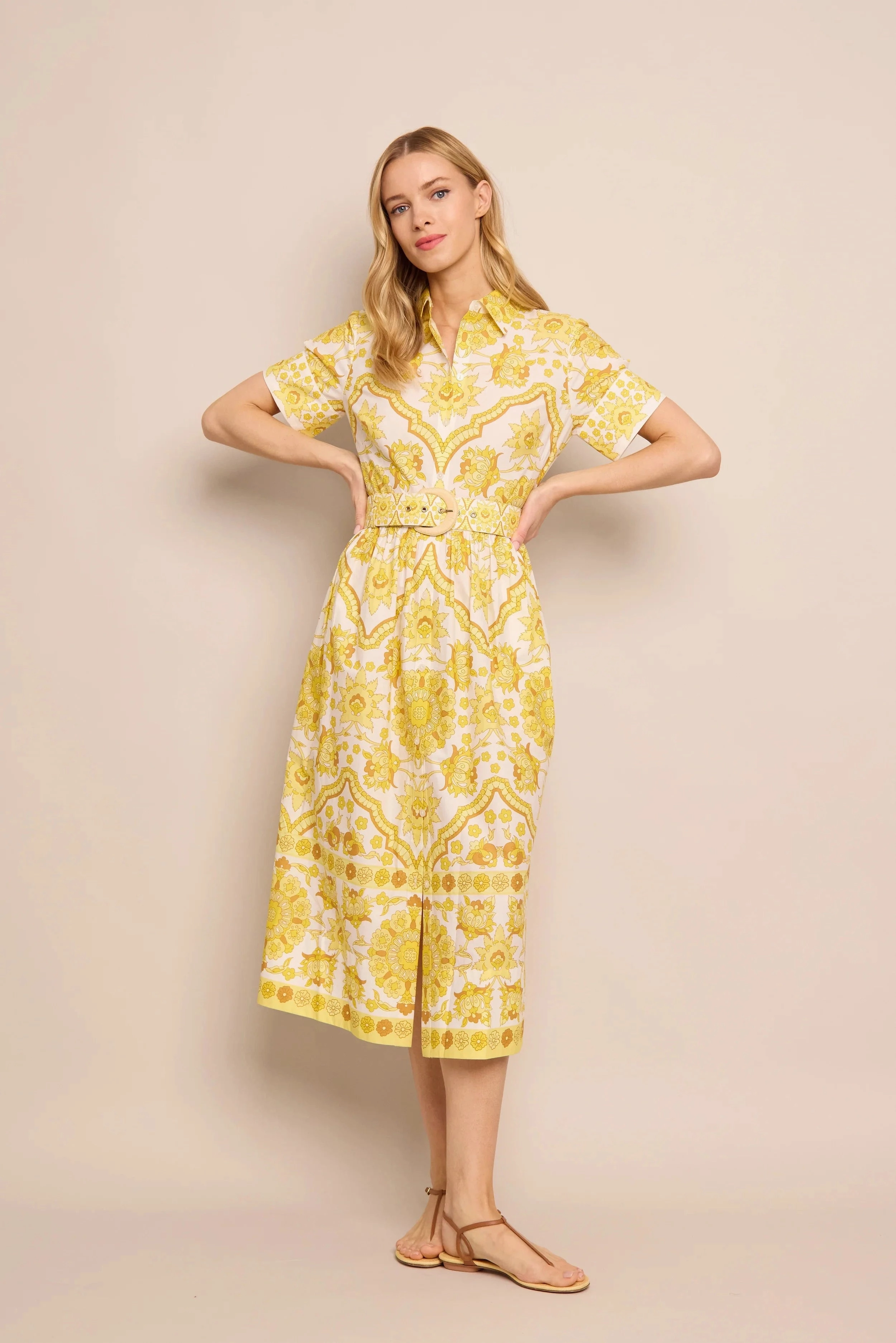 Malena Dress Mystic Yellow Unlined Look