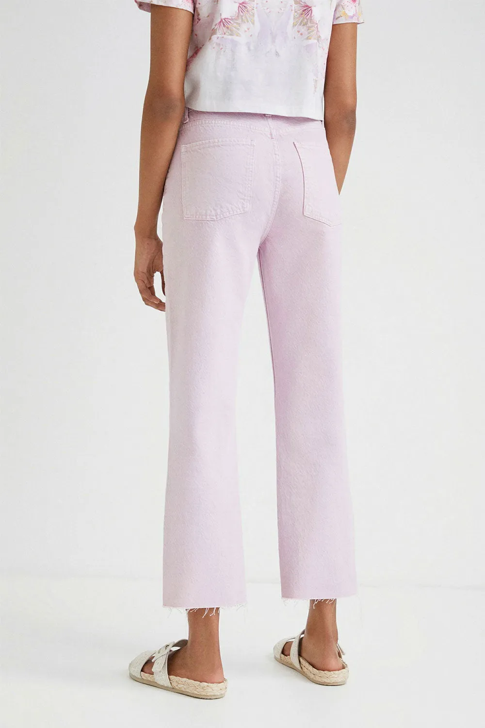 DESIGUAL DENIM STRAIGHT LEG JEANS LAVENDER