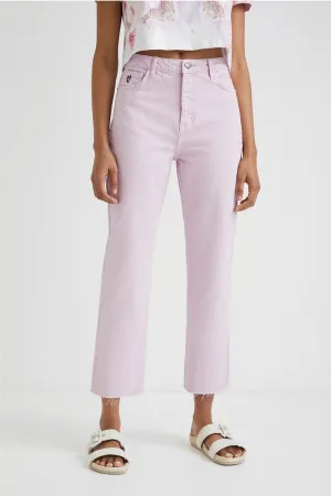 DESIGUAL DENIM STRAIGHT LEG JEANS LAVENDER