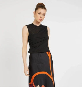 Devi Top Black Snag Free Fabric Breathable mesh lining