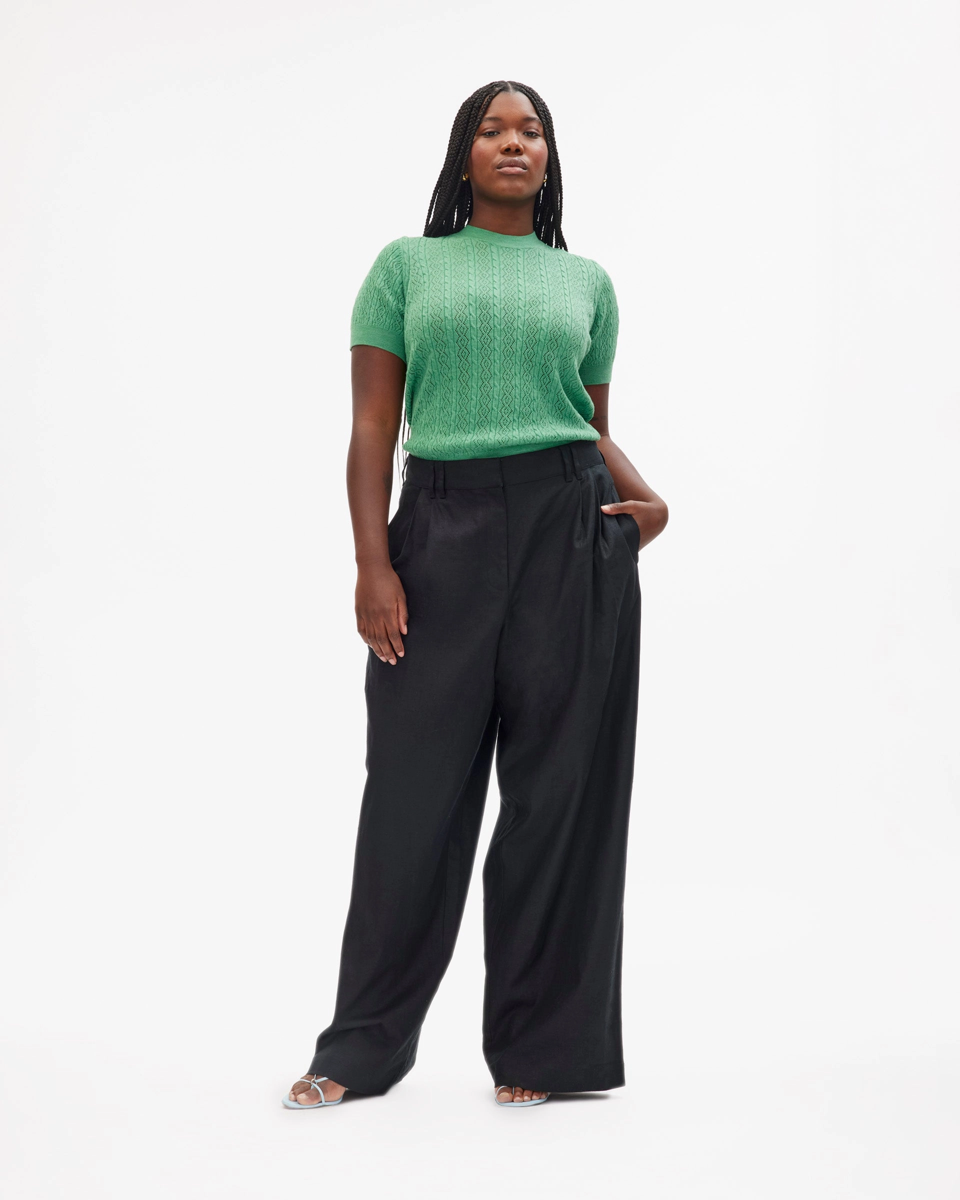 Diane Knit Top Layered Panel Construction