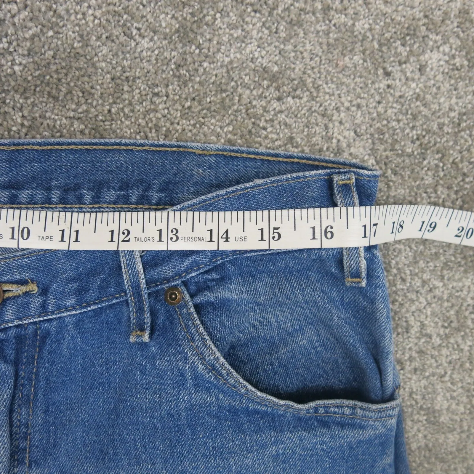 Dickies Mens Jeans Straight Leg Stretch Mid Rise Denim Blue Size W34XL30