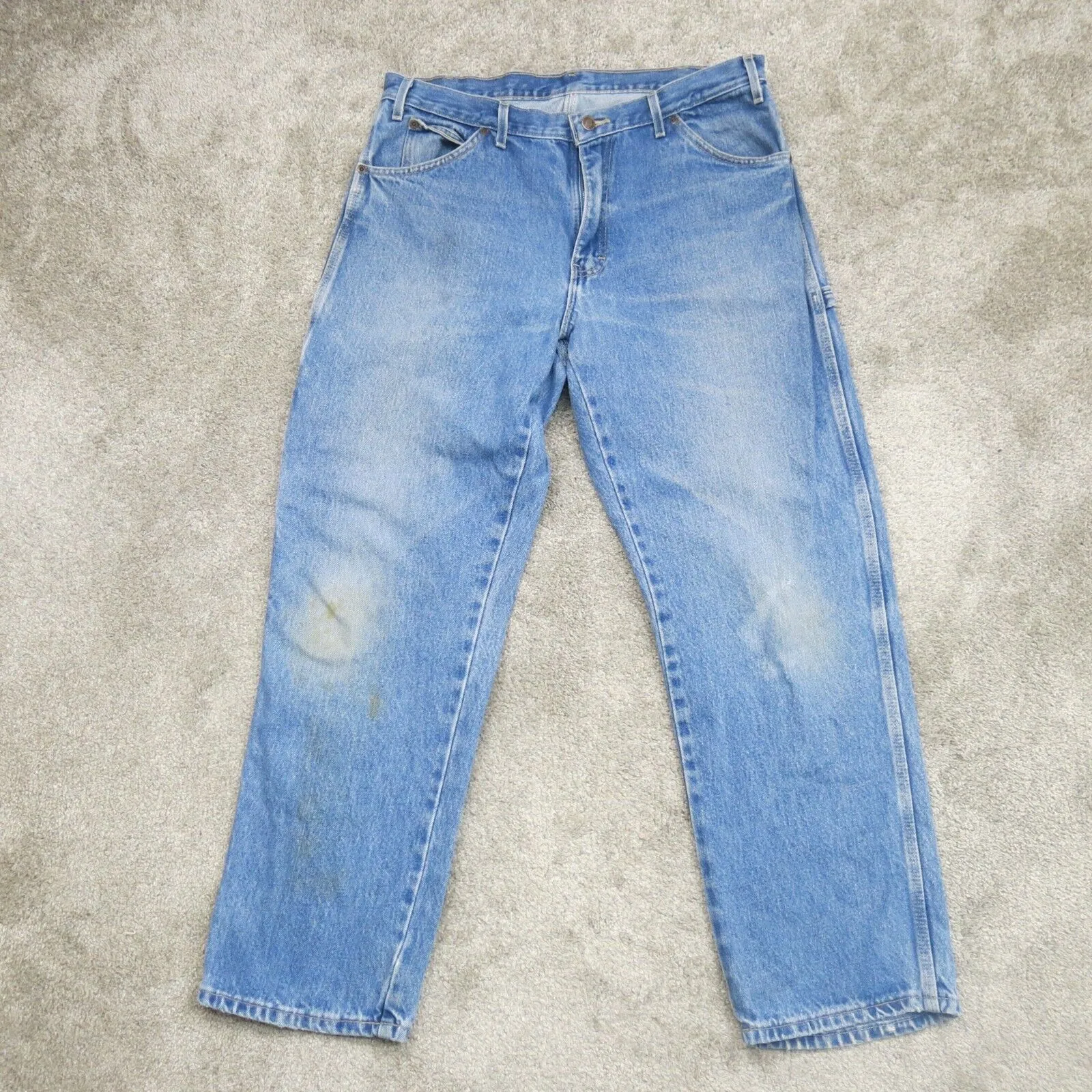 Dickies Mens Jeans Straight Leg Stretch Mid Rise Denim Blue Size W34XL30