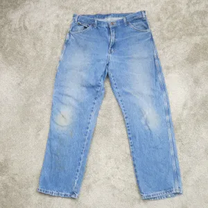 Dickies Mens Jeans Straight Leg Stretch Mid Rise Denim Blue Size W34XL30