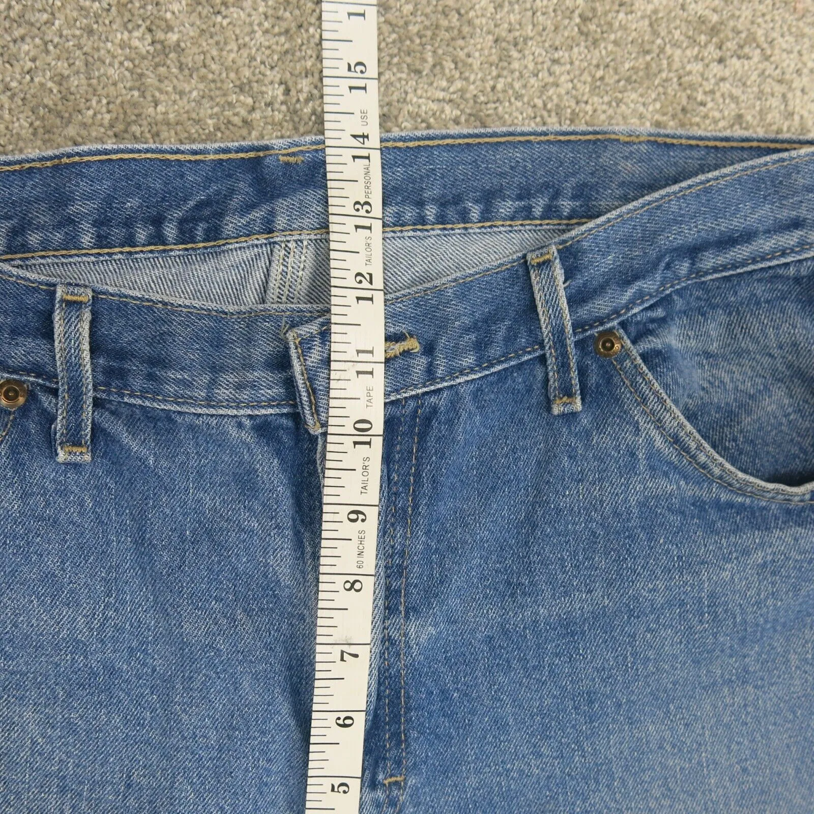 Dickies Mens Jeans Straight Leg Stretch Mid Rise Denim Blue Size W34XL30
