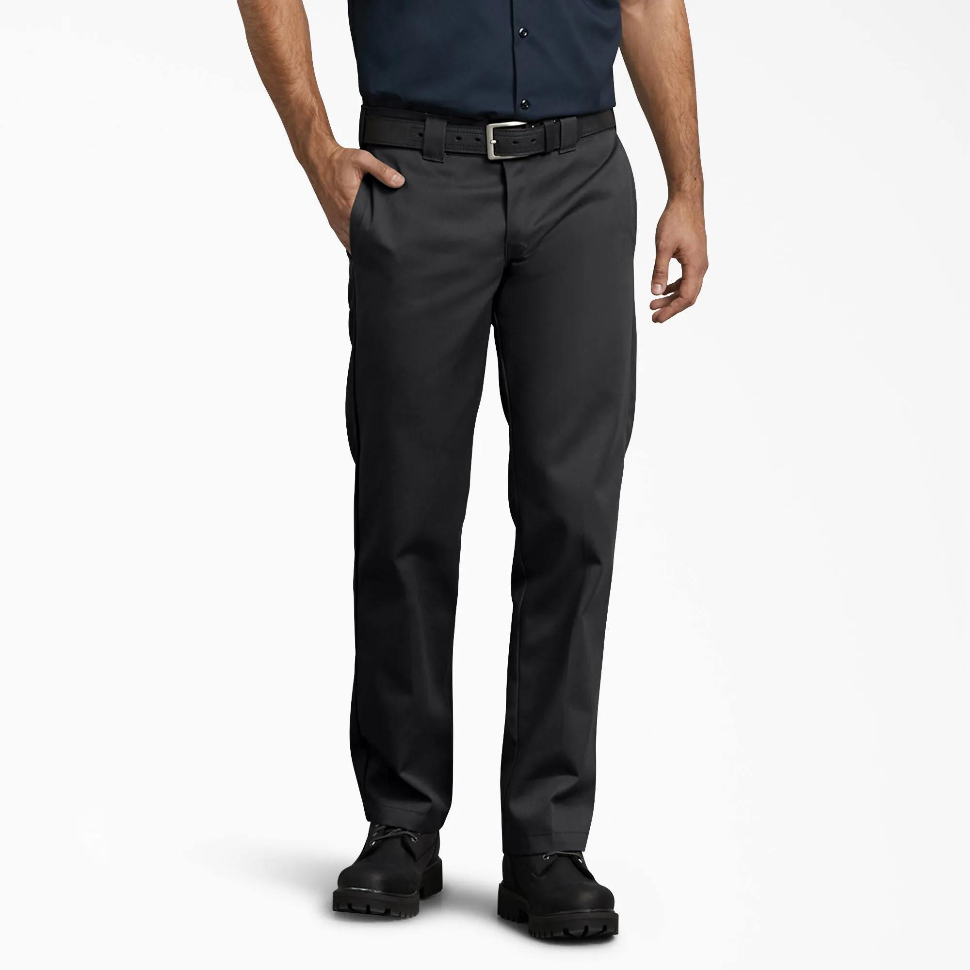 Dickies Men's Slim Fit Straight Leg Work Pants Black WP873BK
