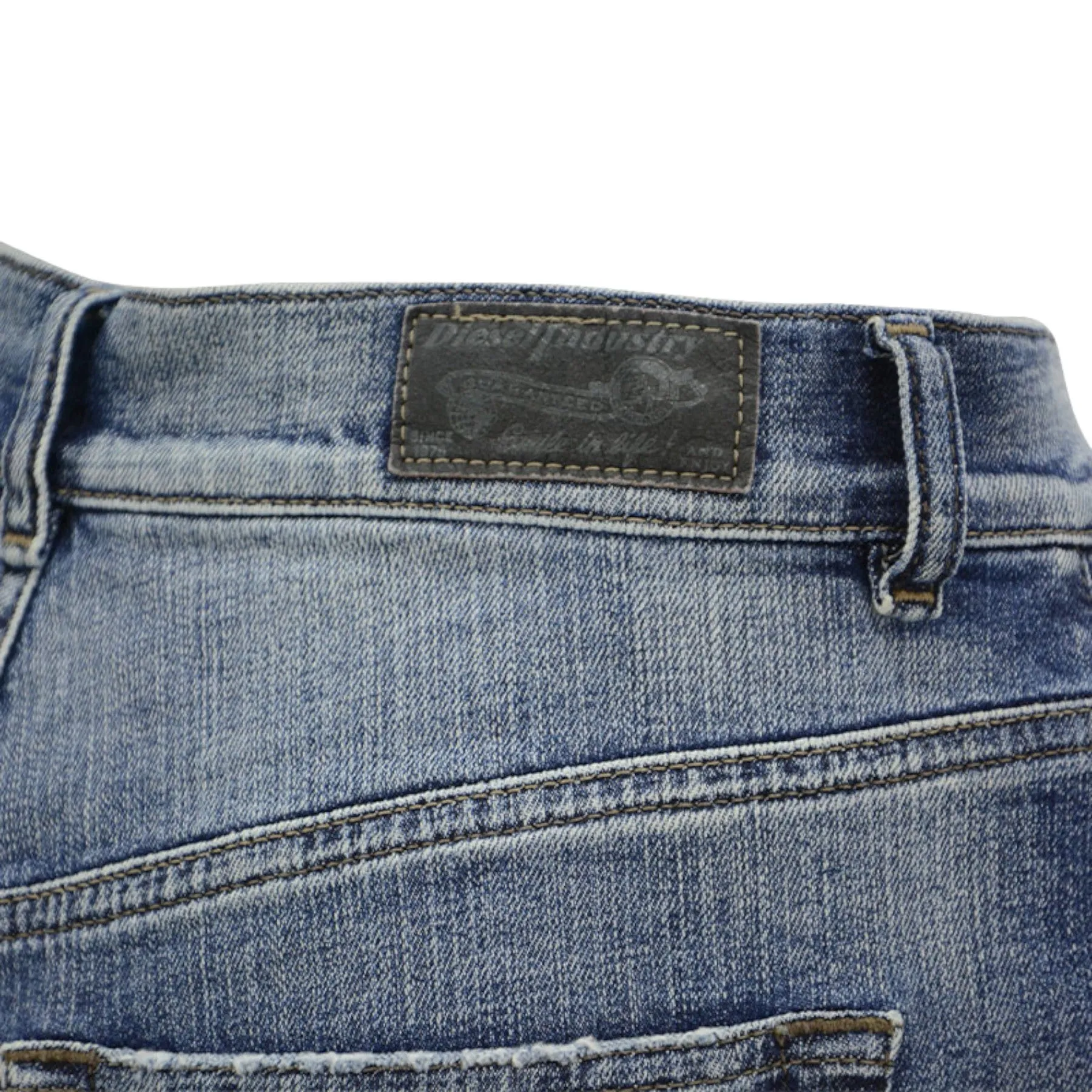 DIESEL DE SCOTT 0849N Denim Jeans Shorts Womens Vintage Stretchy Ripped Shorts