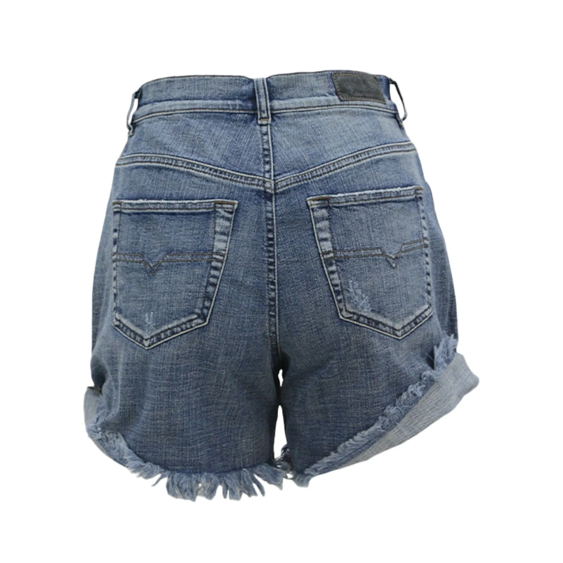 DIESEL DE SCOTT 0849N Denim Jeans Shorts Womens Vintage Stretchy Ripped Shorts