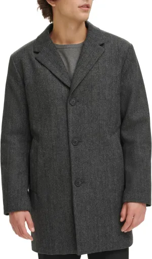 DOCKERS Men's Henry Wool Blend Top Coat