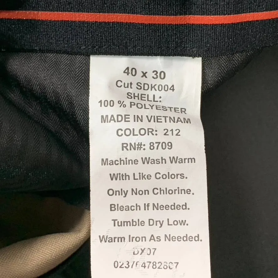 DOCKERS Men's Khaki Slim-Fit Performance Stretch Flat Front Dress Pants SZ 40X30