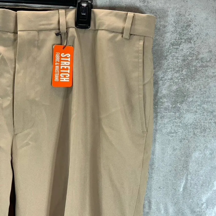 DOCKERS Men's Khaki Slim-Fit Performance Stretch Flat Front Dress Pants SZ 40X30