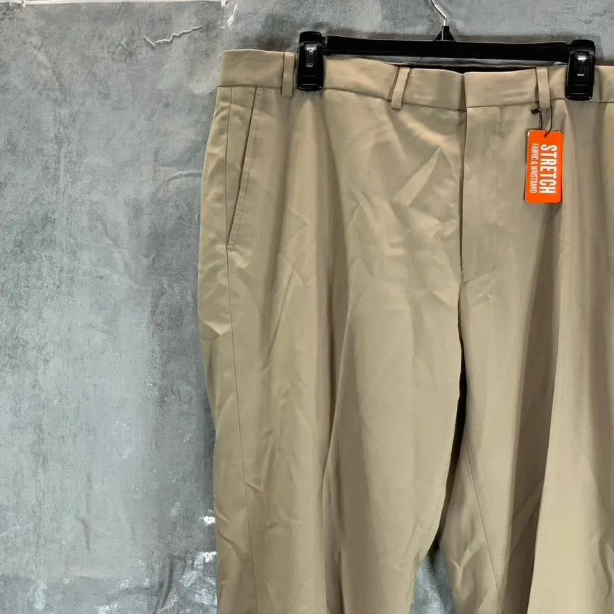 DOCKERS Men's Khaki Slim-Fit Performance Stretch Flat Front Dress Pants SZ 40X30