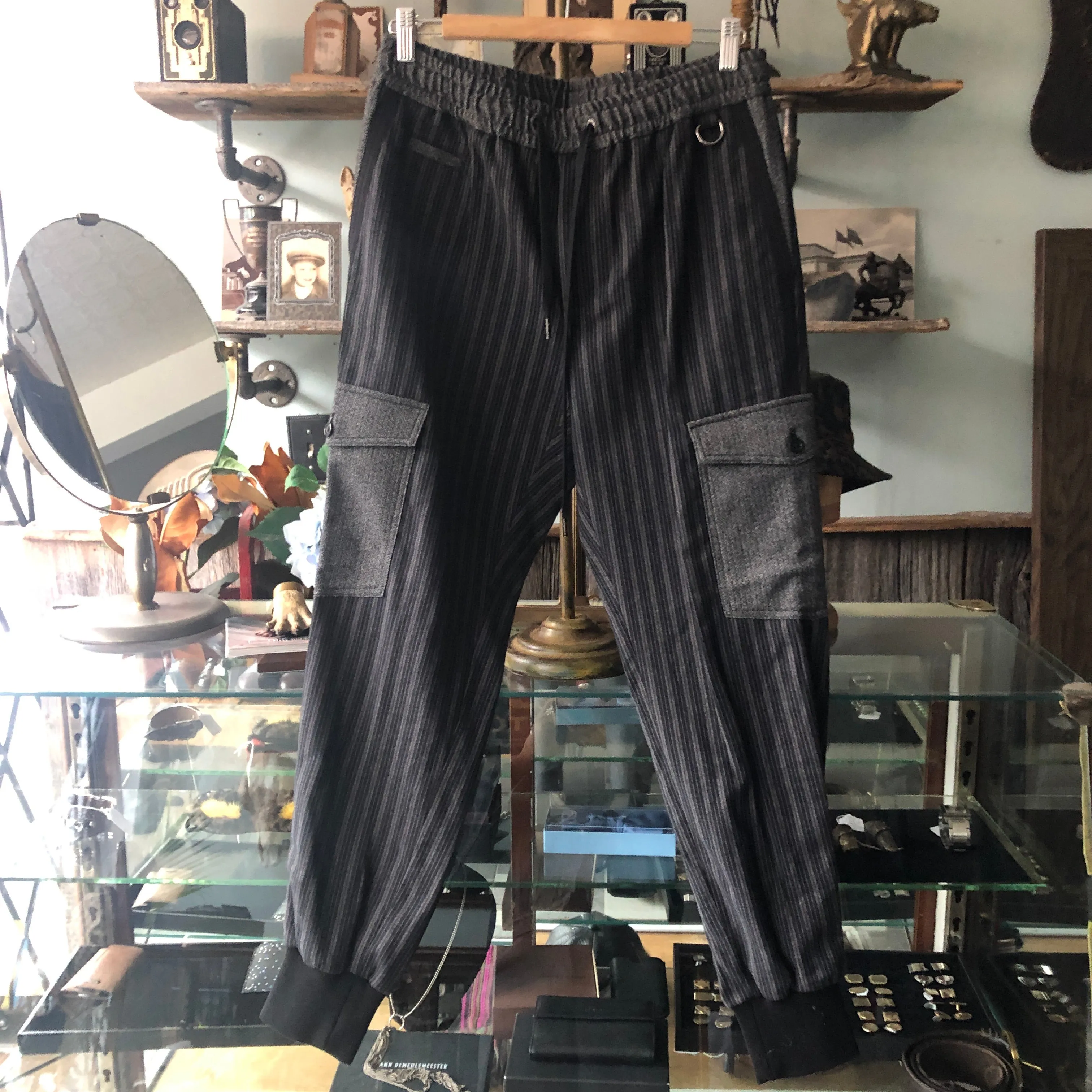 Dolce & Gabbana Black Striped Cargo Trousers - S