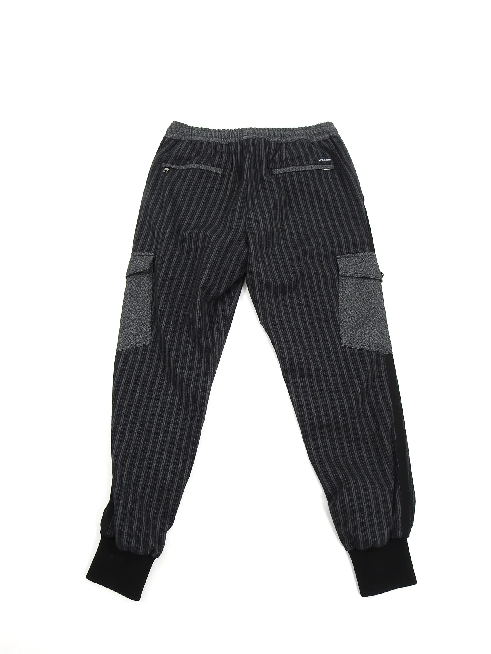 Dolce & Gabbana Black Striped Cargo Trousers - S