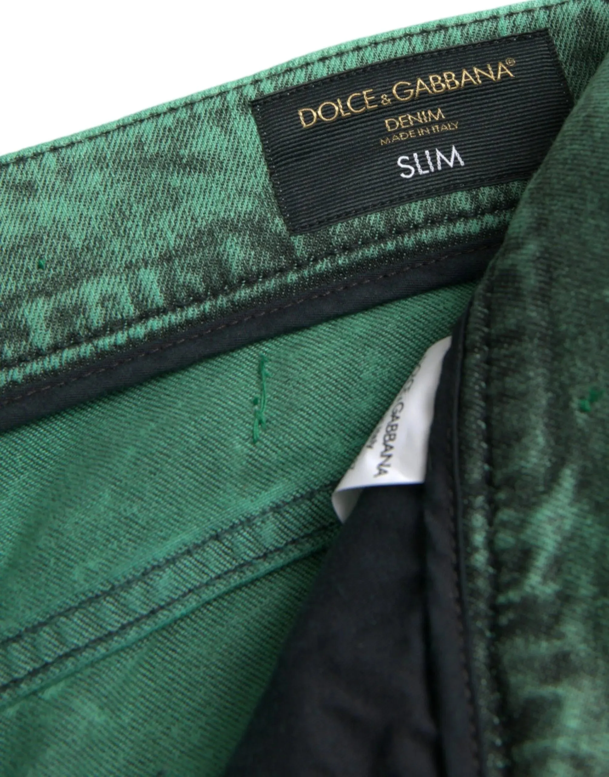 Dolce & Gabbana Crystals Stretch Slim Fit Jeans