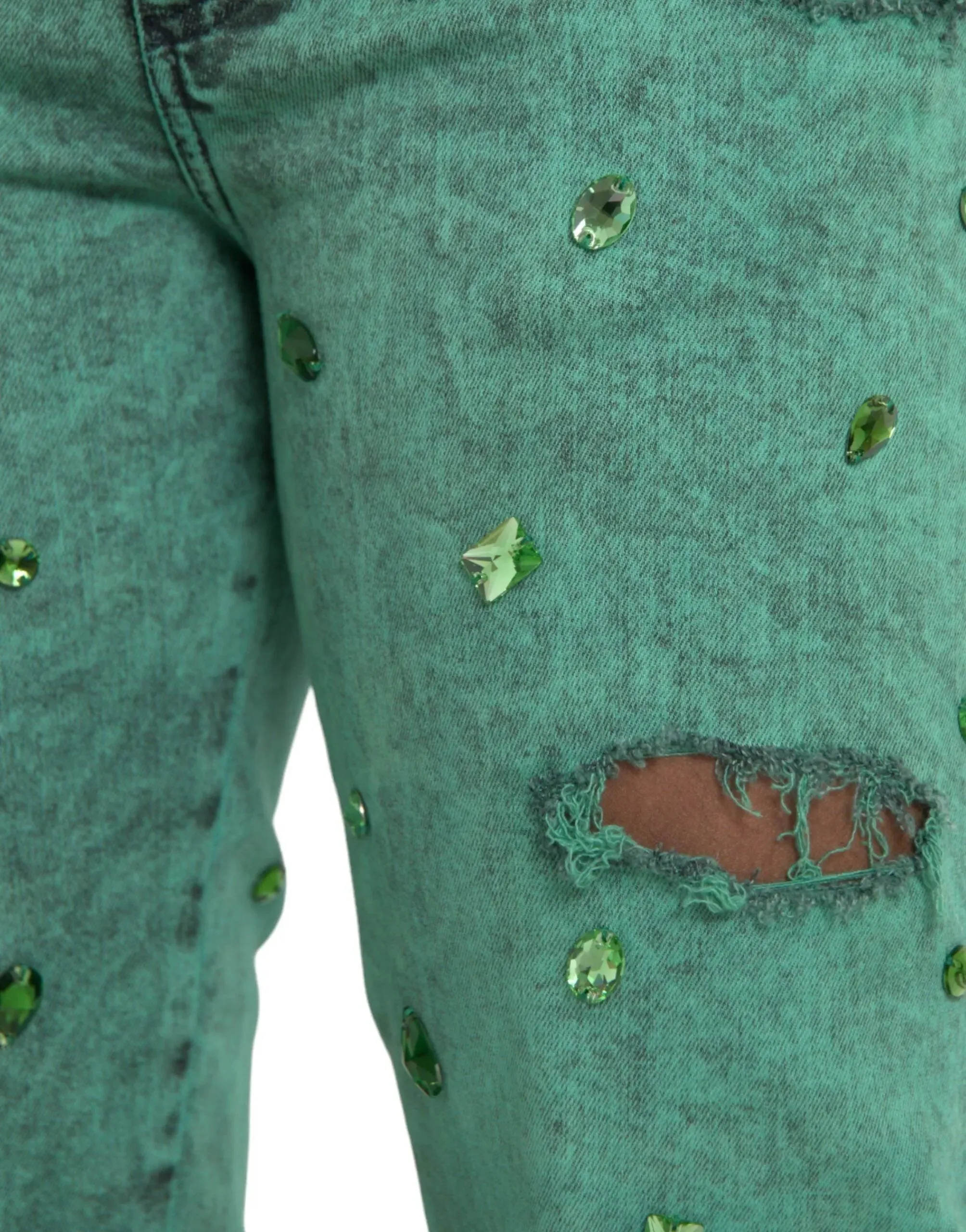 Dolce & Gabbana Crystals Stretch Slim Fit Jeans