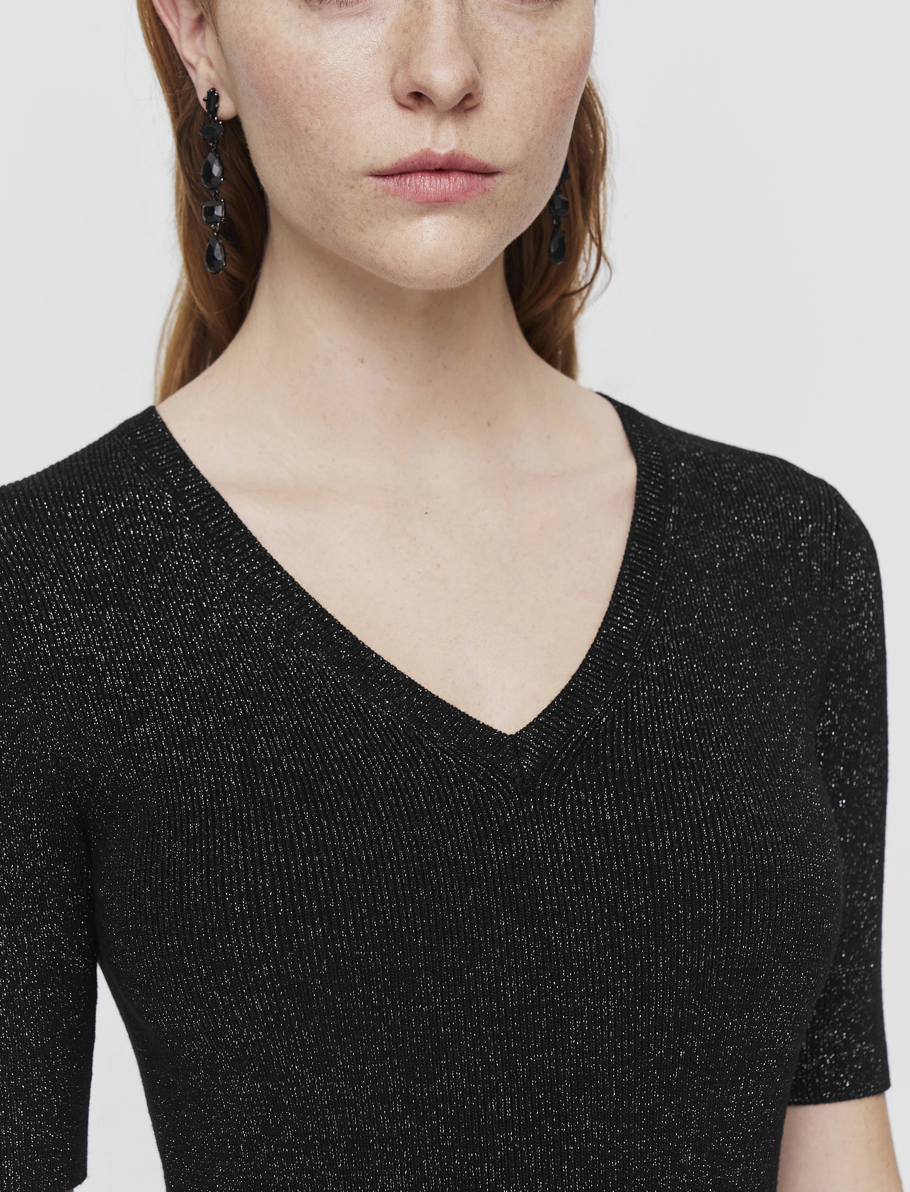 Domat Pleated Lurex Dress Perfectly Styled Understated Charm
