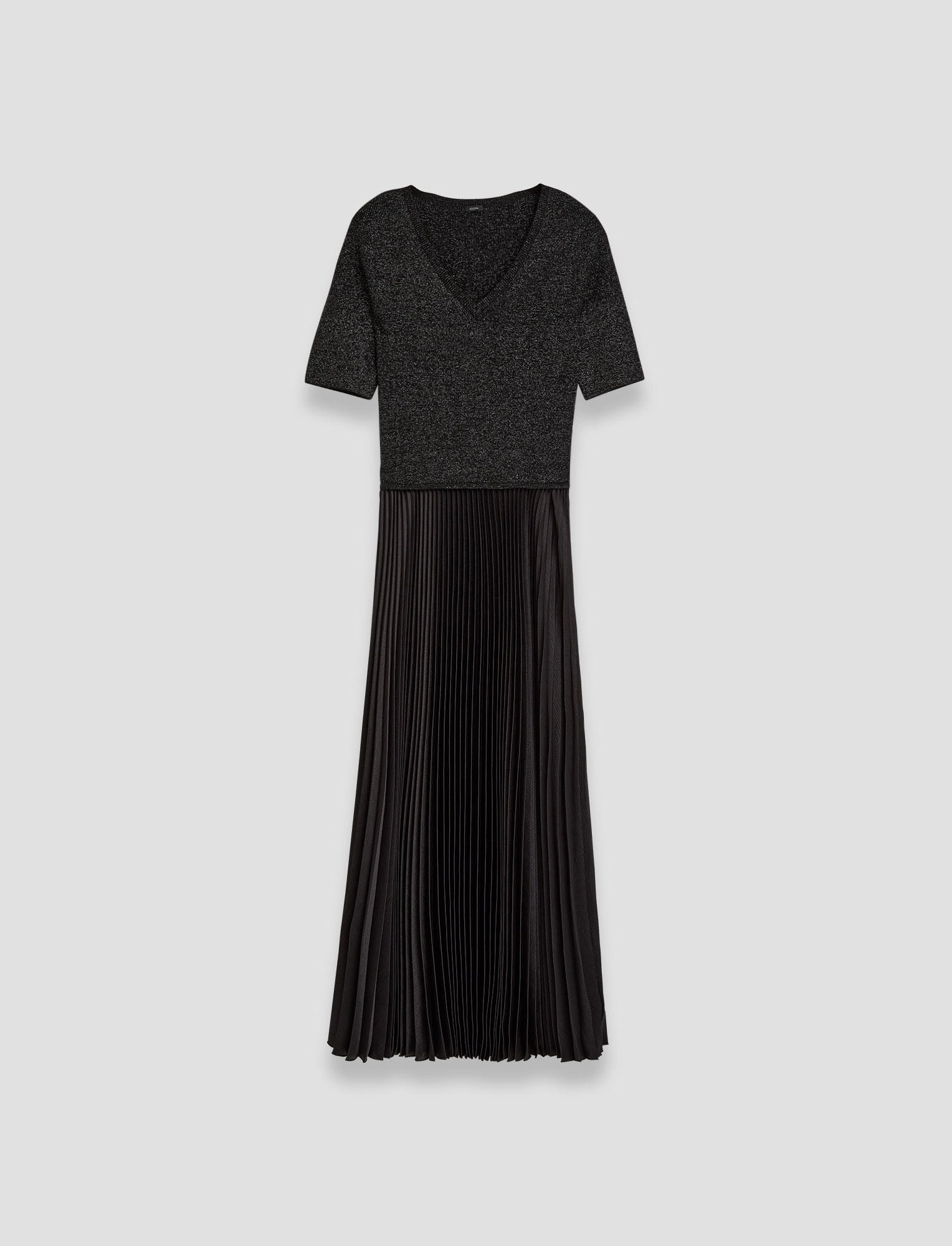 Sleek Outline Domat Pleated Lurex Dress