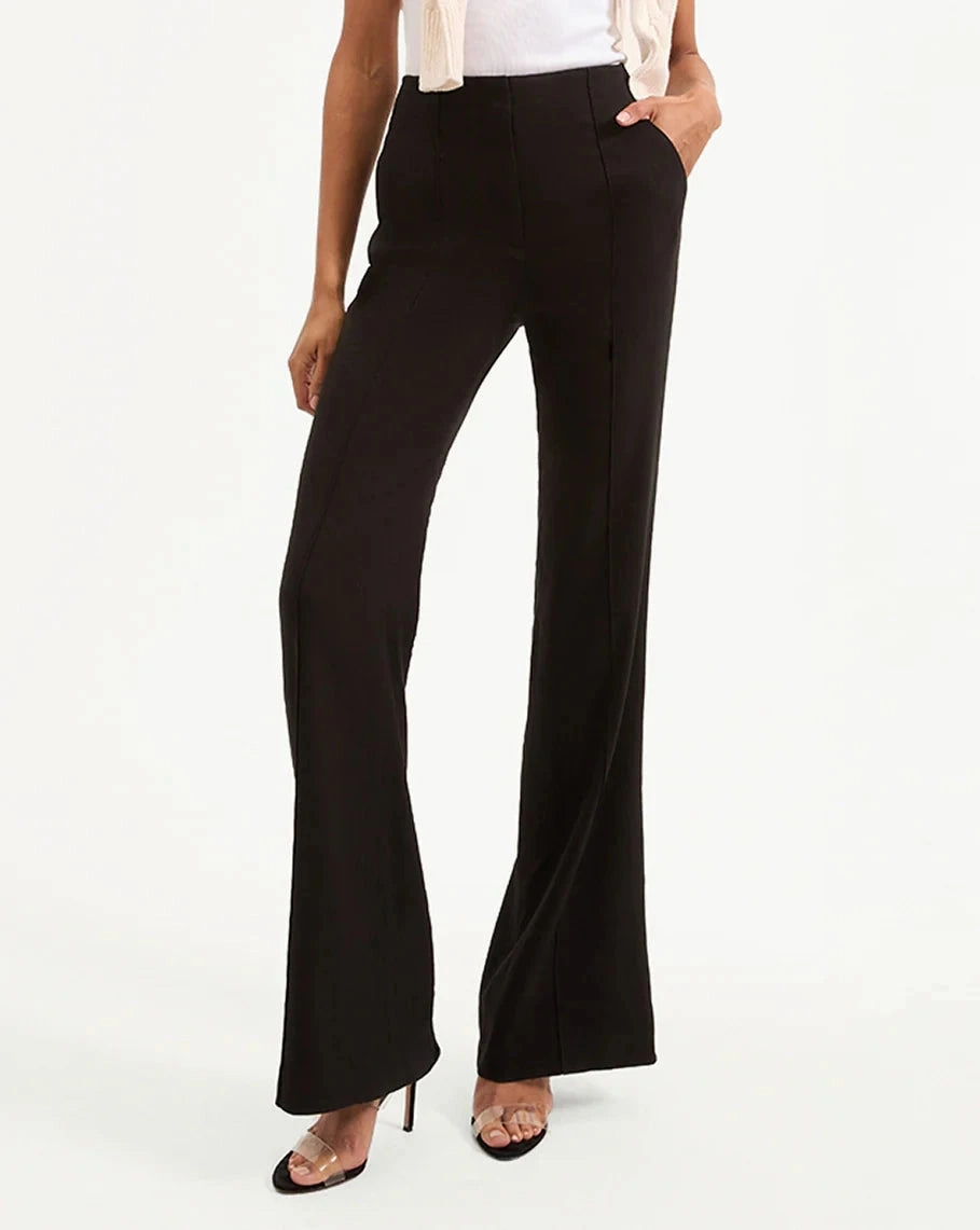Komi Stretch-Linen Pant Black Slim Silhouette Weekend Style