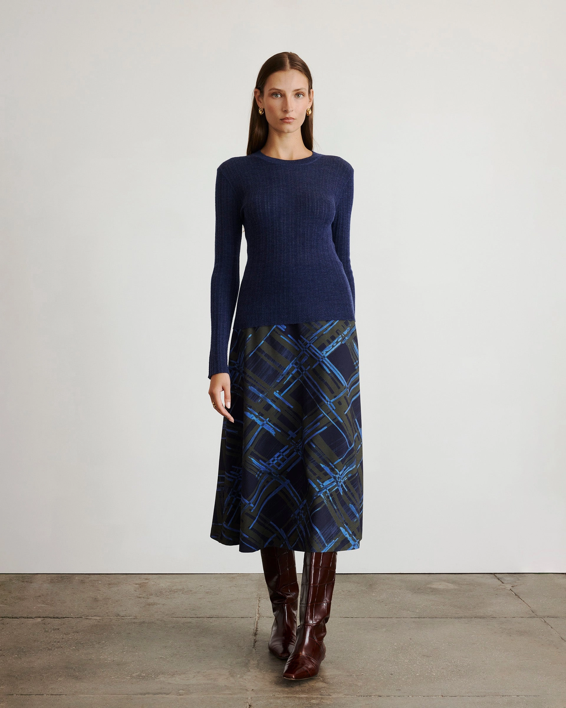 Crew Neck Kayden Knit Full Coverage Fit QuickDry Technology