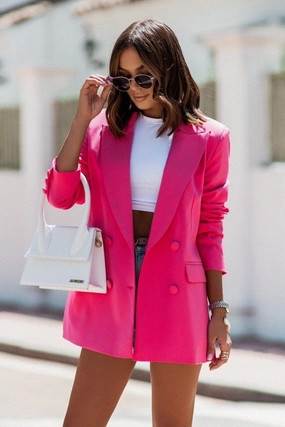 WOMEN DOUBLE BREASTED LARGE POCKET CARDIGAN JACKET100% POLYESTERSIZE S(2)-M(2)-L(2)-XL(2)MADE IN CHINA Reinforced Shoulders BoxySilhouette