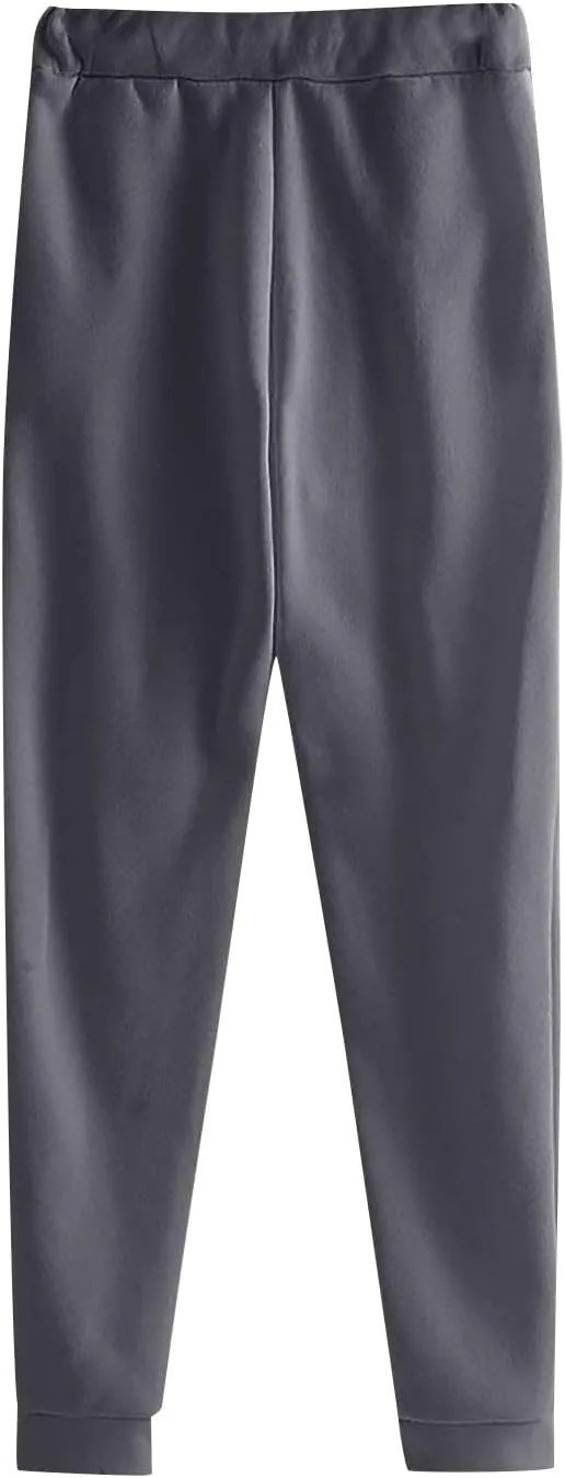 Drawstring Joggers for Men Baggy Comfy Cotton Jogger Pants Casual Stretch Lightweight Outdoor Workout Pants w/Pockets