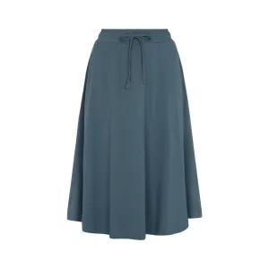 Drawstring Waist Jersey Midi Skirt