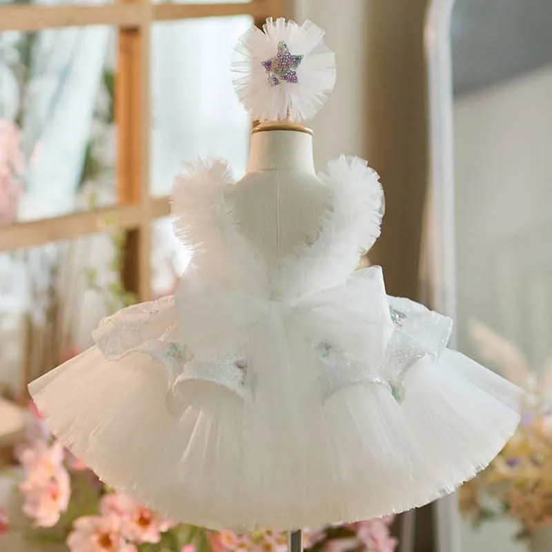 Dreamy Star Princess Dress Sparkling Sequin Tulle Dress Colorful Star Girl's Dress