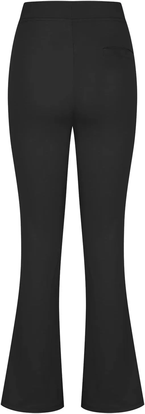 Dress Pants for Women Slip Straight Leg Trousers Solid Color High Waisted Flare Pants Work Office Formal Pants