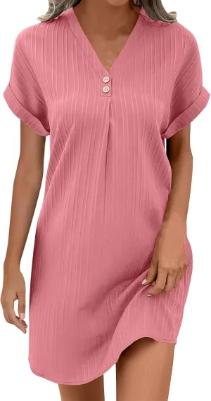 Dresses for Women Trendy Summer Short Sleeve Boho Travel Dresses Beach Wear Party Maxi Spring Vacation Dress