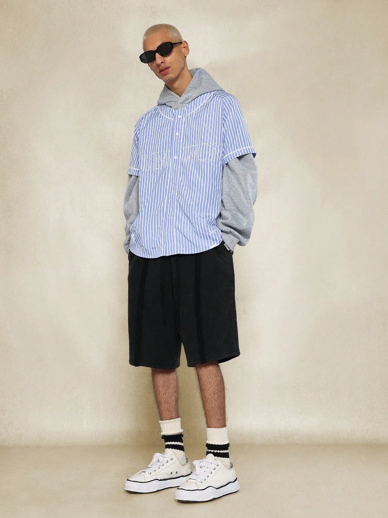 Drop Crotch Front Seam Jort