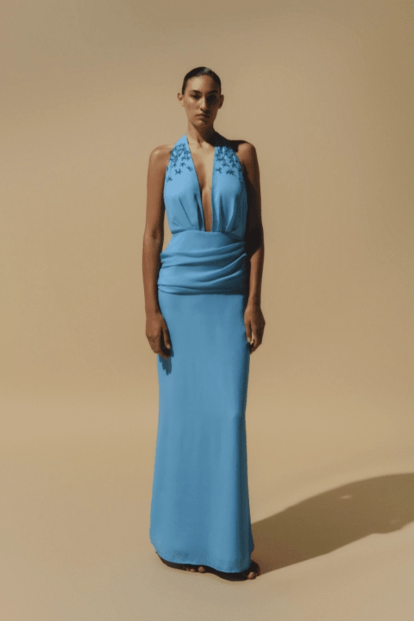 Flattering Style Dune Dress Aquamarine Blue