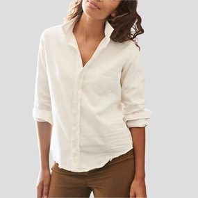 Barry Famous Denim Tailored Button Up Vintage White LayeredDurability Odor Resistant Technology