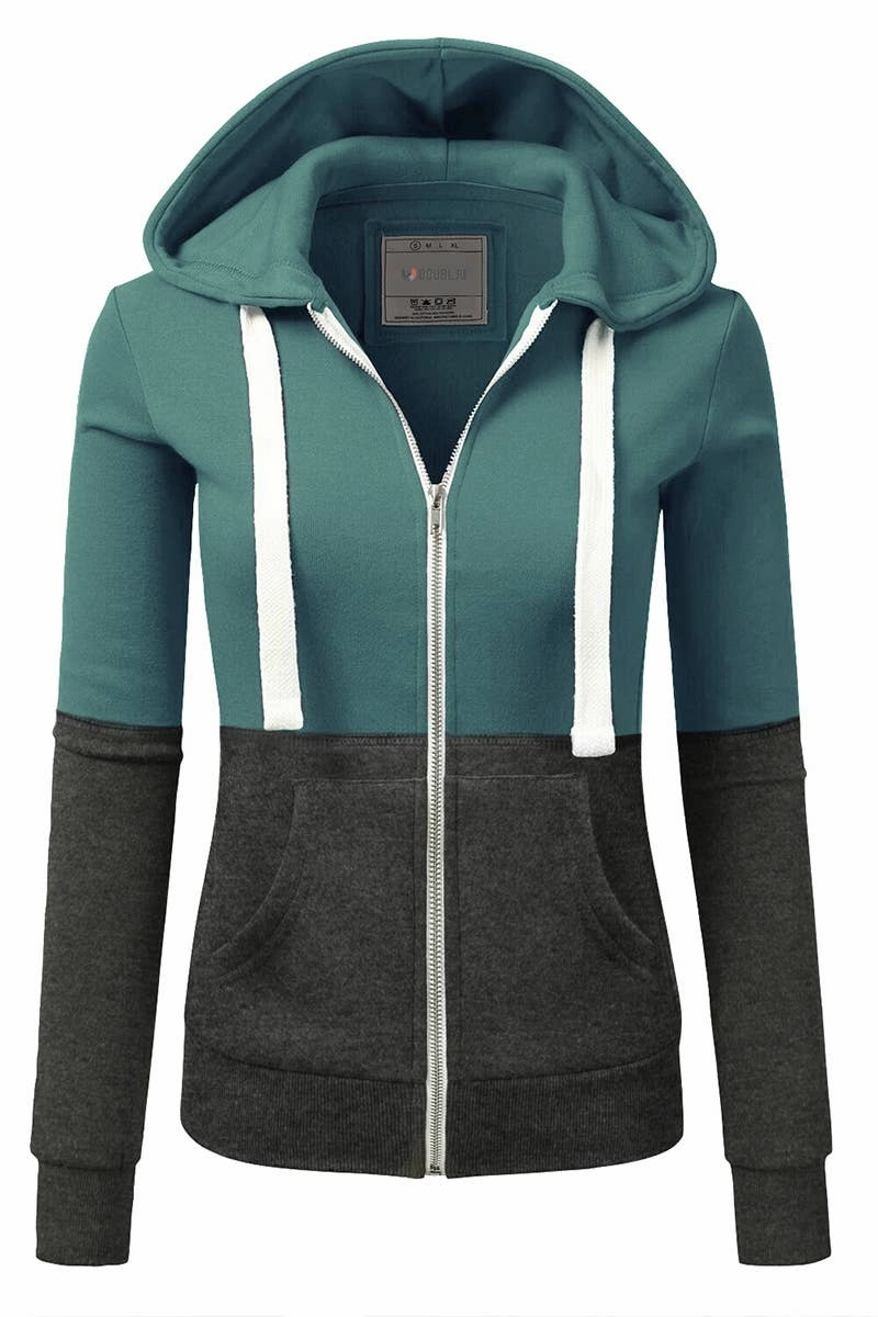 COLOR BLOCKING LONG SLEEVED HOODIE_CWOHOL422 FlexibleMobility