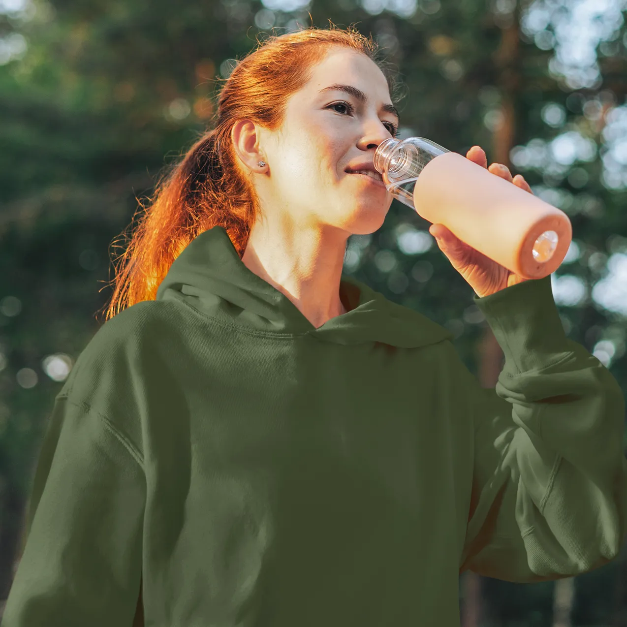Dusk Green combo Women's Hoodie and Jogger Set