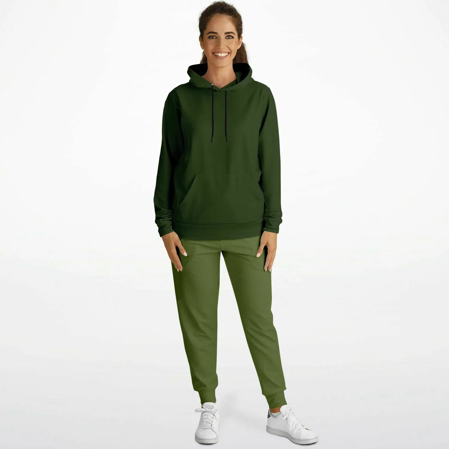 Dusk Green combo Women's Hoodie and Jogger Set