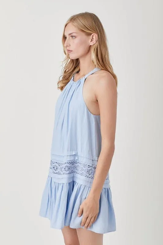 Easy Breezy Sleeveless Halter Mini Dress