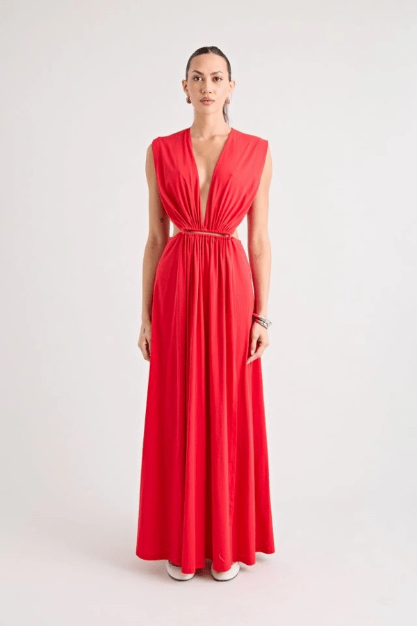 Versatile Wearable Work Ready Do For Love Gown Red