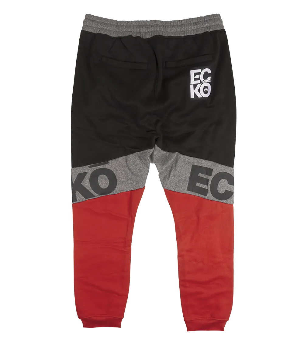 ECKO UNLTD FLEECE JOGGER PANTS TRUE ECKO RED - EO31G621