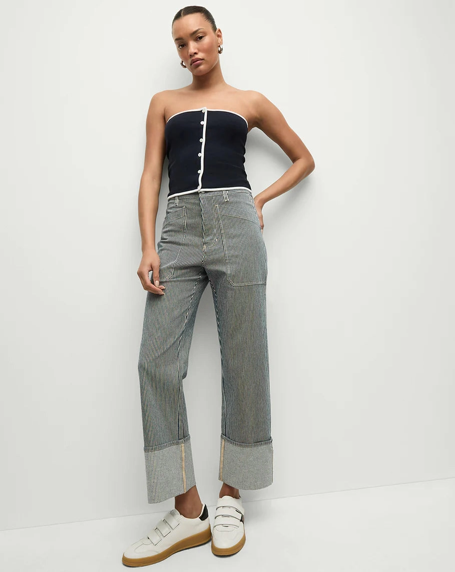 SeamFreeShoulder Valley Top Navy