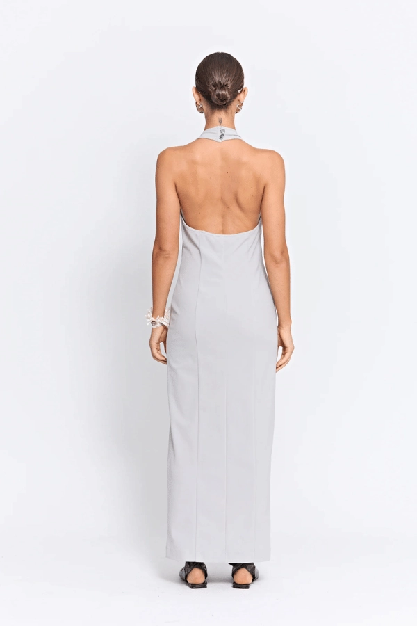 Eddie Dress Cloud Grey Refined Feel Silky texture
