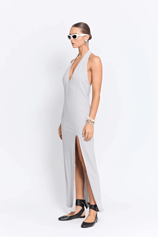 Special-Occasion Cozy Style Eddie Dress Cloud Grey
